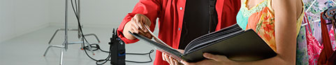 Professional hair and wardrobe stylists for hire for any shoot, film, or commercial project.